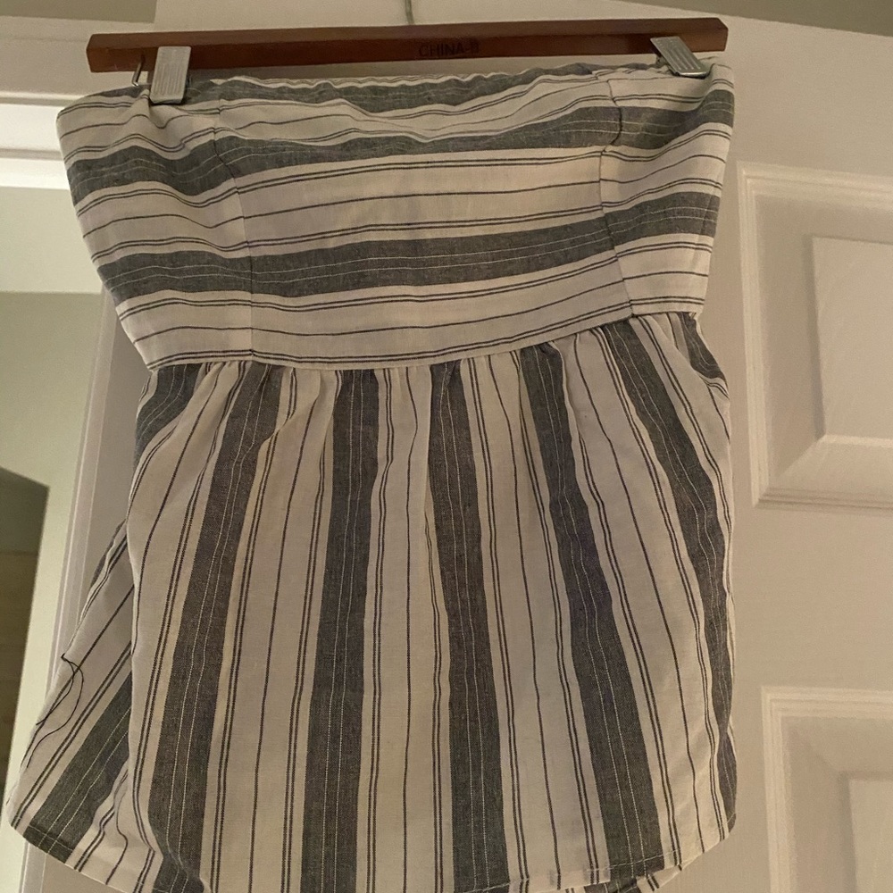 Strapless cotton top
